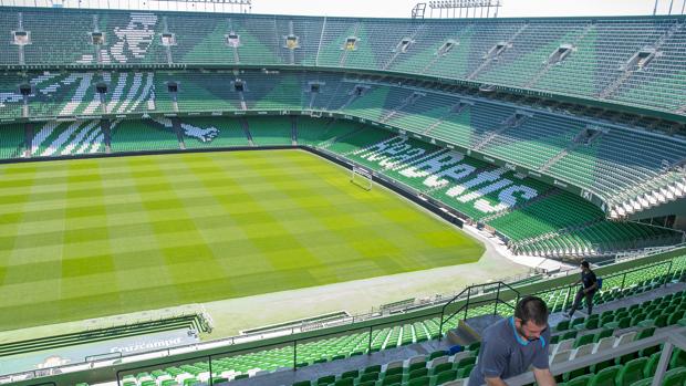 El Benito Villamarín, en la previa de la final de la Copa del Rey