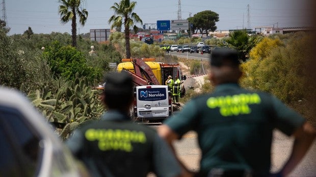 Imagen captada momentos después del accidente mortal de José Antonio Reyes