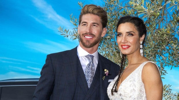 Sergio Ramos y Pilar Rubio, en la finca tras el enlace
