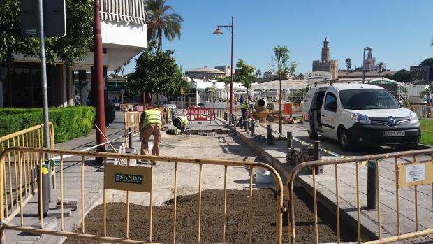Obras en la calle Betis