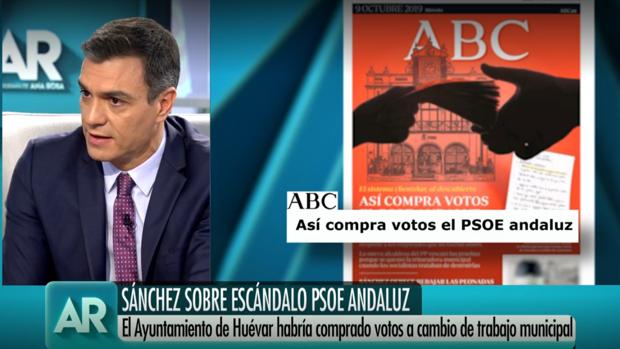 Pedro Sánchez, en el programa de Ana Rosa Quintana hablando de los papeles de Huévar