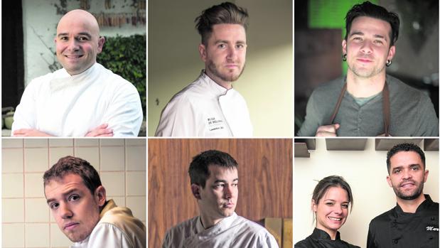 Asier Alcalde, Leandro Gil, Carlos Maldonado, Víctor Membibre, Nanín Pérez y Jenisse Pérez y Mario Rodríguez, candidatos a Cocinero Revelación 2018